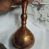 گلدان مسی روش ی طرح ساده