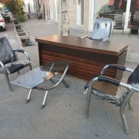 میز مدیریت ال با صندلی جکدار  انتظار ۶عدد میز وسط