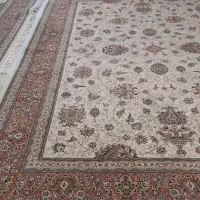 یک جفت فرش ۹متری گل افشان تازه شسته شده