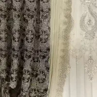 والان دکوری مخمل پتینه توسی طلایی