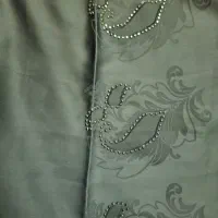 چادر مشکی دوخته طرح منجق کاری خارجی نو  تخفیف داره