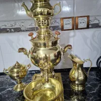سرویس سماور زغالی برنجی