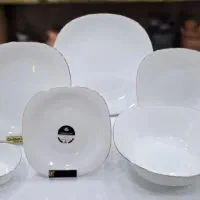 سرویس ۲۶پارچه آرکوپال مربع لب طلایی