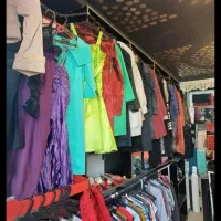 لباس وروسری وشال استوک زنانه ودخترانه (فروش یکجا)