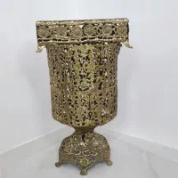 سطل اشغال و جا دستمال کاغذی برنز