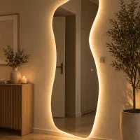 آینه دیواری بک لایت تاچ دار