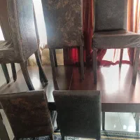 میز ناهار خوری 6نفره امکان باز شدن 8نفره  (معاوضه