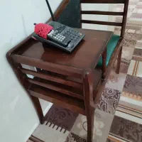 میز تلفن چوبی نشیمن دار کشودار