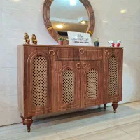 آینه و کنسول مدل حصیری وکیوم با آیینه قیمت اصلی