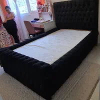 تخت چوبی  دونفره لمسه کاری