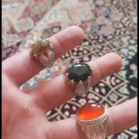 انگشتر نقره عقیق یمنی باباقوری توپاز بهزاد روستایی