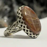 انگشتر سنگ معدنی رکاب استیل