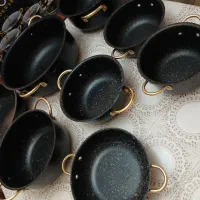 دست ۱۴ تایی قابلمه کنفود درب شیشه ای استفاده نشده