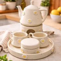 سرویس چای خوری قوری و فنجان ماگ قهوه
