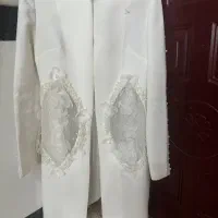 مانتو عقد با توربان سفید