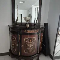 اینه وکنسول معرق کاری چوب راش