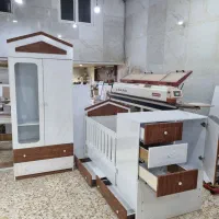 تخت دومنظوره نوزادی و نوجوانی مدل کیانوش