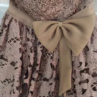 پیراهن کوتاه رنگ نسکافه ای