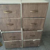 ۴ عدد فایل ۲ کشو چوبی