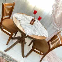 میز و صندلی دو نفره تمام چوب