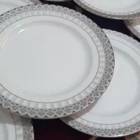 سرویس چینی نقره ای غذاخوری ۱۴نفره قدیمی