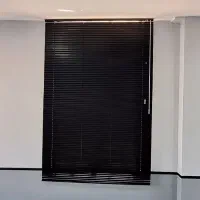 دو عدد پرده فلزی کرکره ای مشکی ۲/۵ سانت