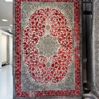 فرش ارمغان کاشان مشکی لاکی ۱۲۰۰شانه ۶،۹،۱۲متری
