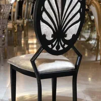 صندلی تالاری فلزی گل مشکی/تالار/تالاری/