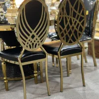 صندلی فلزی cnc مدل پشت نامول/تالار رستوران هتل