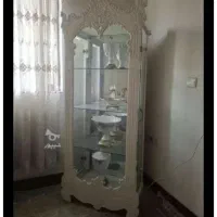 بوفه سفید چوبی ۴ طبقه