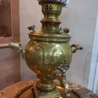 سماور روسی برنجی مهردار
