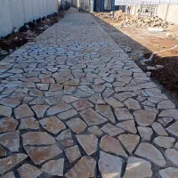 محوطه سازی اجرای سنگ فرش و جدول