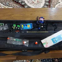 چوب و لنسر  ماهیگیری با کیف کامل