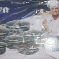 قابلمه 14 پارچه گرانیتی مشکی