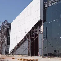 جوشکاری نصب پانل سقفی دیواری اسکلت درب ریلی بزرگ