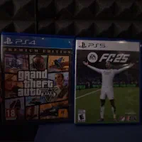fc25 ps5 و gta ps4 نسخه پریمیوم دیسک