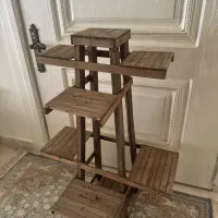 پایه گل چوبی برای گلدون ها