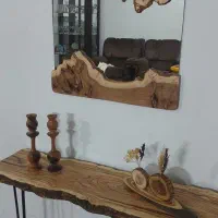 کنسول و آینه چوب طبیعی