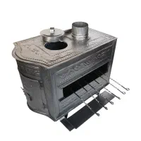 بخاری هیزمی دومنظوره کباب پزدار طرحدار