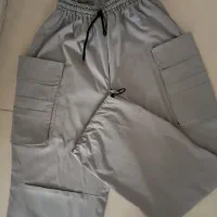 شلوار طوسی گت دار