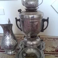 سماورگازی پارچ سینی قوری کاسه