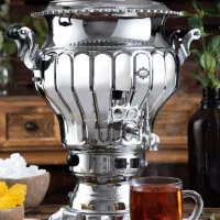سماور عالی نسب سهند سیمین نقشینه ۸ لیتری