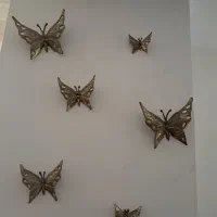 ۶عدد پروانه دیوار کوب برنجی زیبا