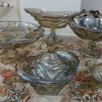 ست پذیرایی کریستال بوگاتی رنگ شامپاینی 5 پارچه