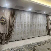 پرده گل برجسته پذیرایی