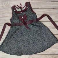 سارافون دخترانه مشکی قرمز