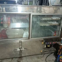یخچال ویترینی شیشه خم بزرگ