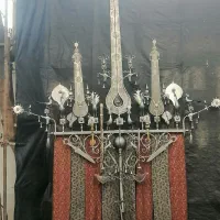 علم چوب بلند 3تیغ چکشی انتیک