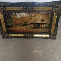 تابلو فرش بسیار زیبا طرح کلبه