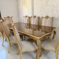 میز ناهارخوری هشت نفره تمام چوب